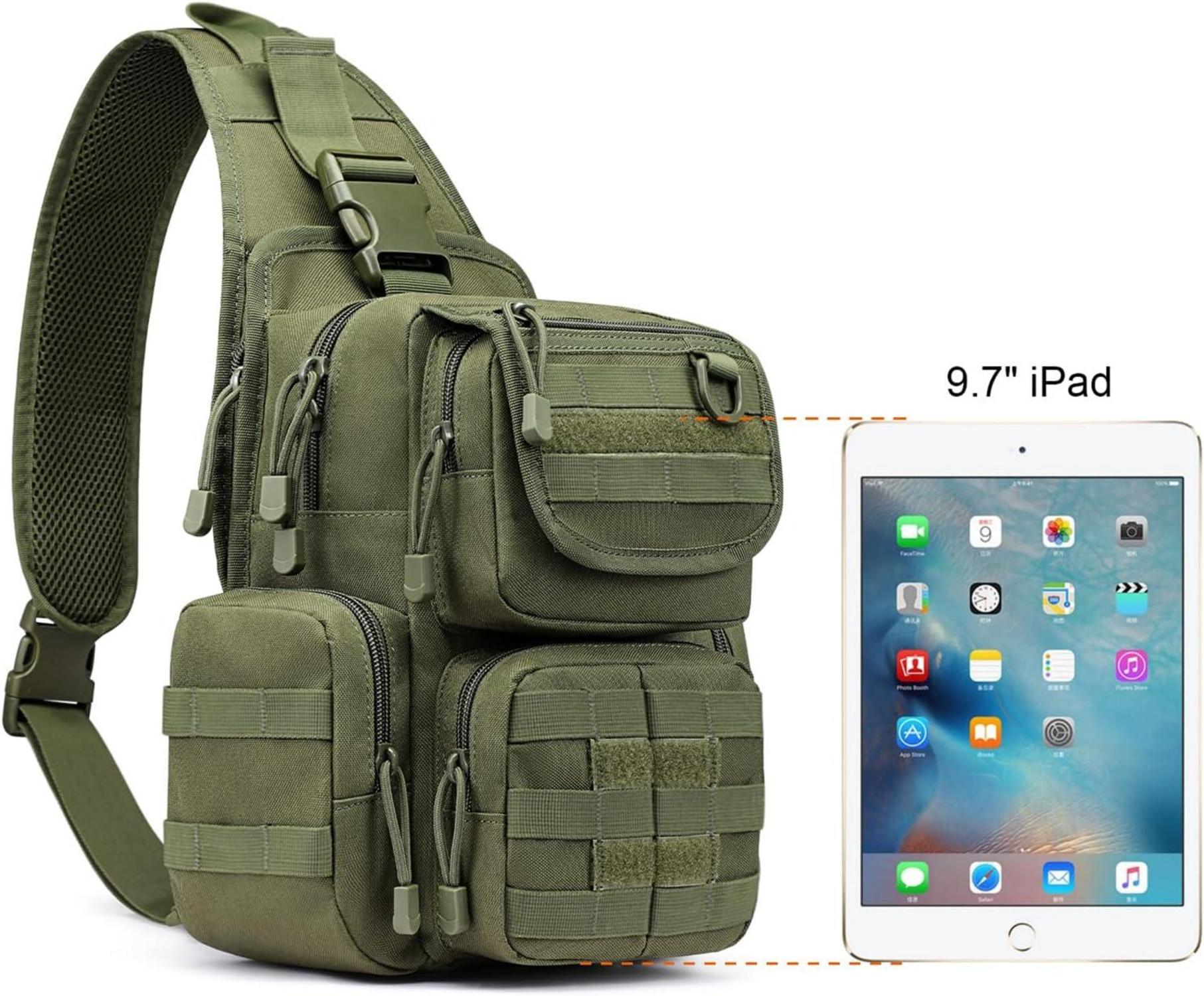 Taktische Militär Brusttasche Molle Umhängetasche Grün