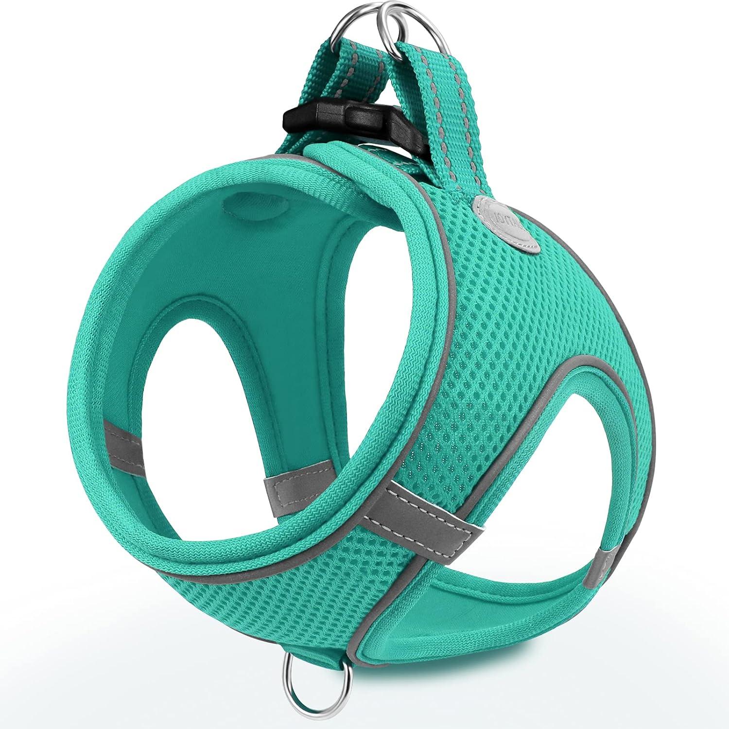 Joytale Reflektierendes Hundegeschirr Air-Mesh Türkis S