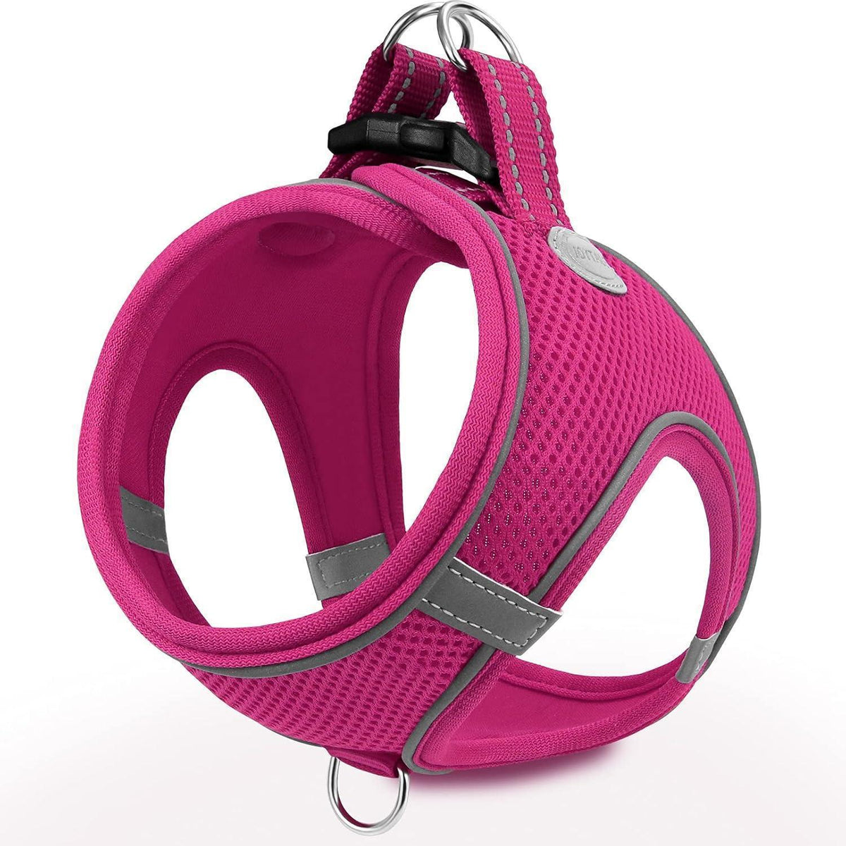 Joytale Hundegeschirr Reflektierend Air-Mesh Atmungsaktiv Leuchtend Rosa L