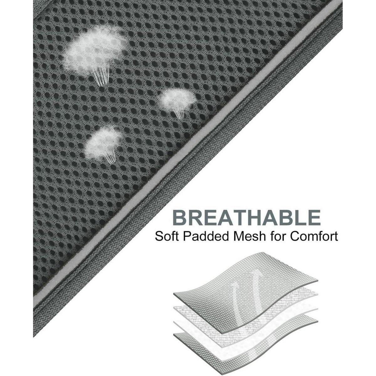 Hundegeschirr Air-Mesh atmungsaktiv reflektierend Grau XS