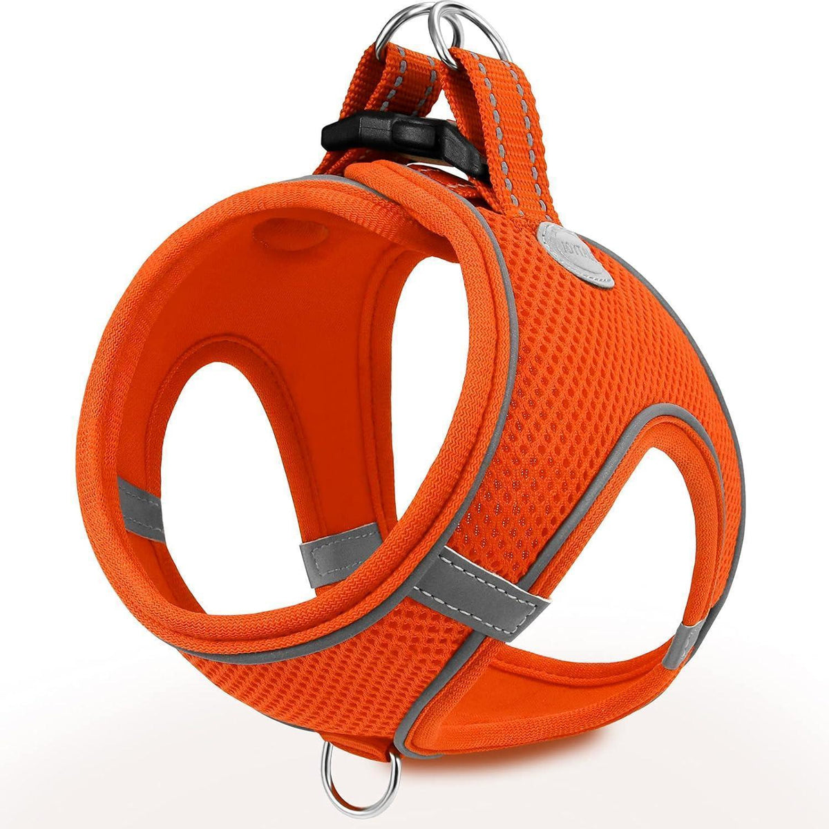 Hundegeschirr Air-Mesh atmungsaktiv reflektierend Orange M