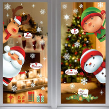 Weihnachtsdeko Aufkleber Fensterbilder Santa Schneemann Rendier 4er