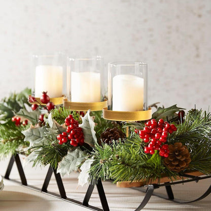 Kerzenhalter Adventskranz Stabkerzen Gold Metall 6cm 4er Set