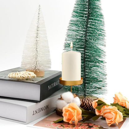 Adventskranz Kerzenhalter, Gold Metall 6cm Stumpenkerzen 4er Set