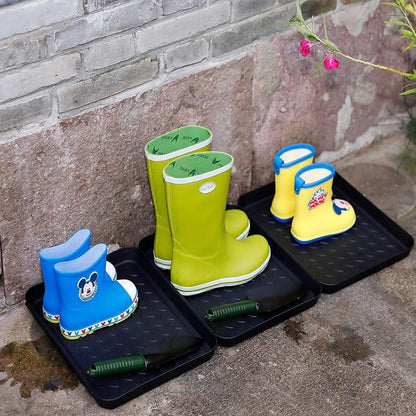 Schuhabtropfschale 3er Set Schwarz 35x27cm Kunststoffwanne