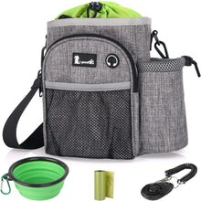 Pecute Futterbeutel Hund 4in1 Leckerlibeutel Wasserdicht Grau XL