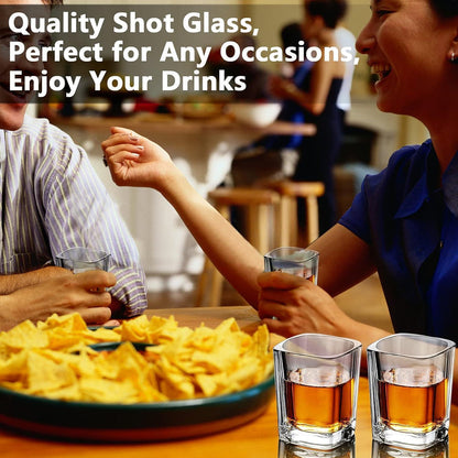 Schnapsgläser-Set 6er mit Servierbrett 60ml für Likör & Whisky