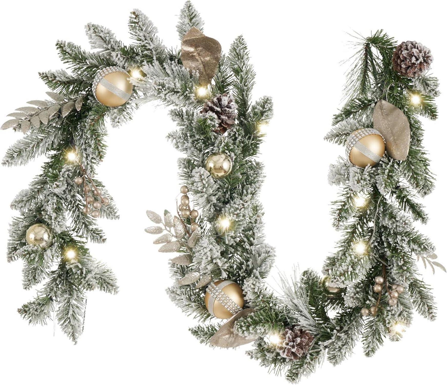 LED Weihnachtsgirlande mit Timer-Funktion 183cm