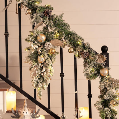 LED Weihnachtsgirlande 183cm mit Timer-Funktion und