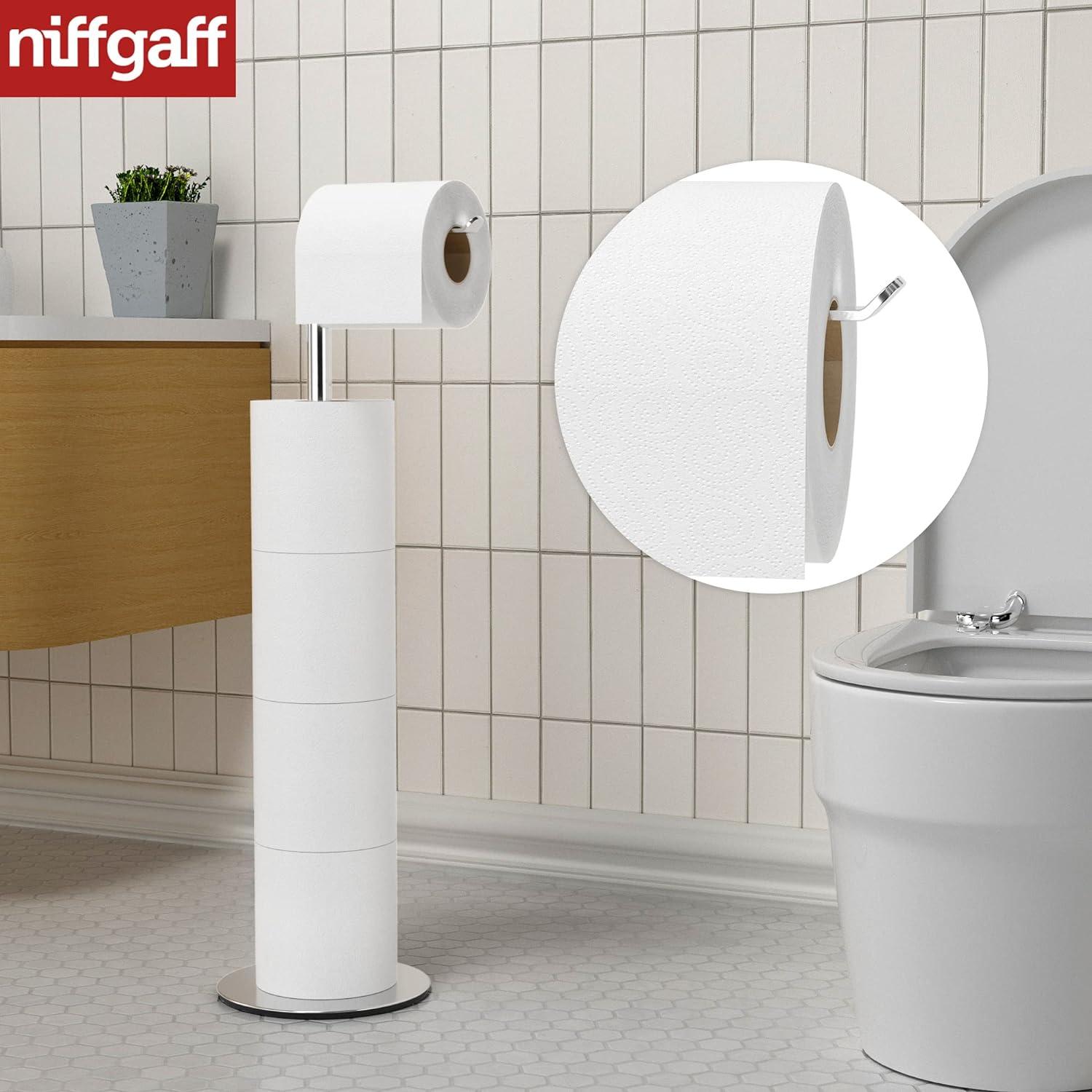 Toilettenpapierhalter Edelstahl freistehend ohne Bohren_PLUS