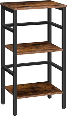Leiterregal 3 Ebenen Bücherregal Industriestil Schwarz 40x30x81 cm