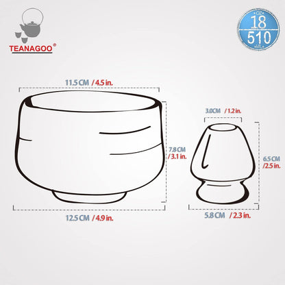 Japanische Matcha-Schale Keramik Schneebesenhalter 510 ml blau Chawan