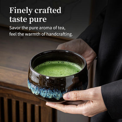 Japanische Matcha-Schale aus Keramik 510 ml Blau - Chawan Teeschale