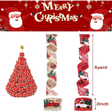 4 Rollen Weihnachtsbänder Satin Ripsband DIY Handwerk