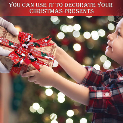 4 Rollen Weihnachtsbänder Satin Ripsband DIY Handwerk