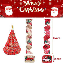 4 Rollen Weihnachtsbänder Satin Ripsband DIY Handwerk