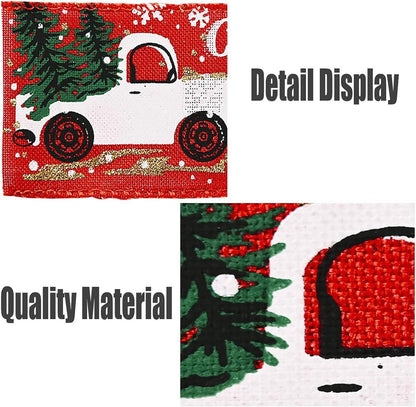 4er Set Weihnachtsbänder 5m Satinband DIY Geschenkverpackung Hochzeit