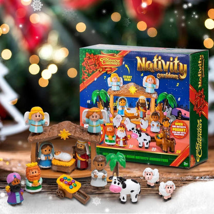 JOYIN 24-teiliger Weihnachts-Adventskalender 2024, Krippen