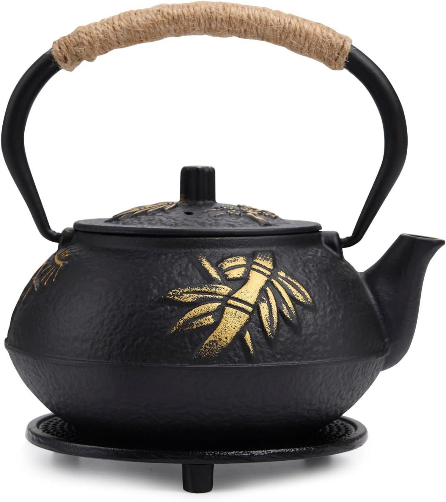 Gusseiserne Teekanne mit Emailliertem Interieur und