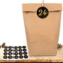 HAUSPROFI Adventskalender Kraftpapiertüten mit Zahlen zum