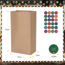 HAUSPROFI Adventskalender Kraftpapiertüten mit Zahlen zum