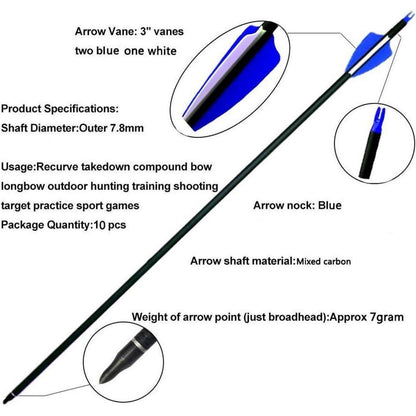 Dostyle Recurve Bogen Pfeil Set 40lbs Outdoor Bogenschießen