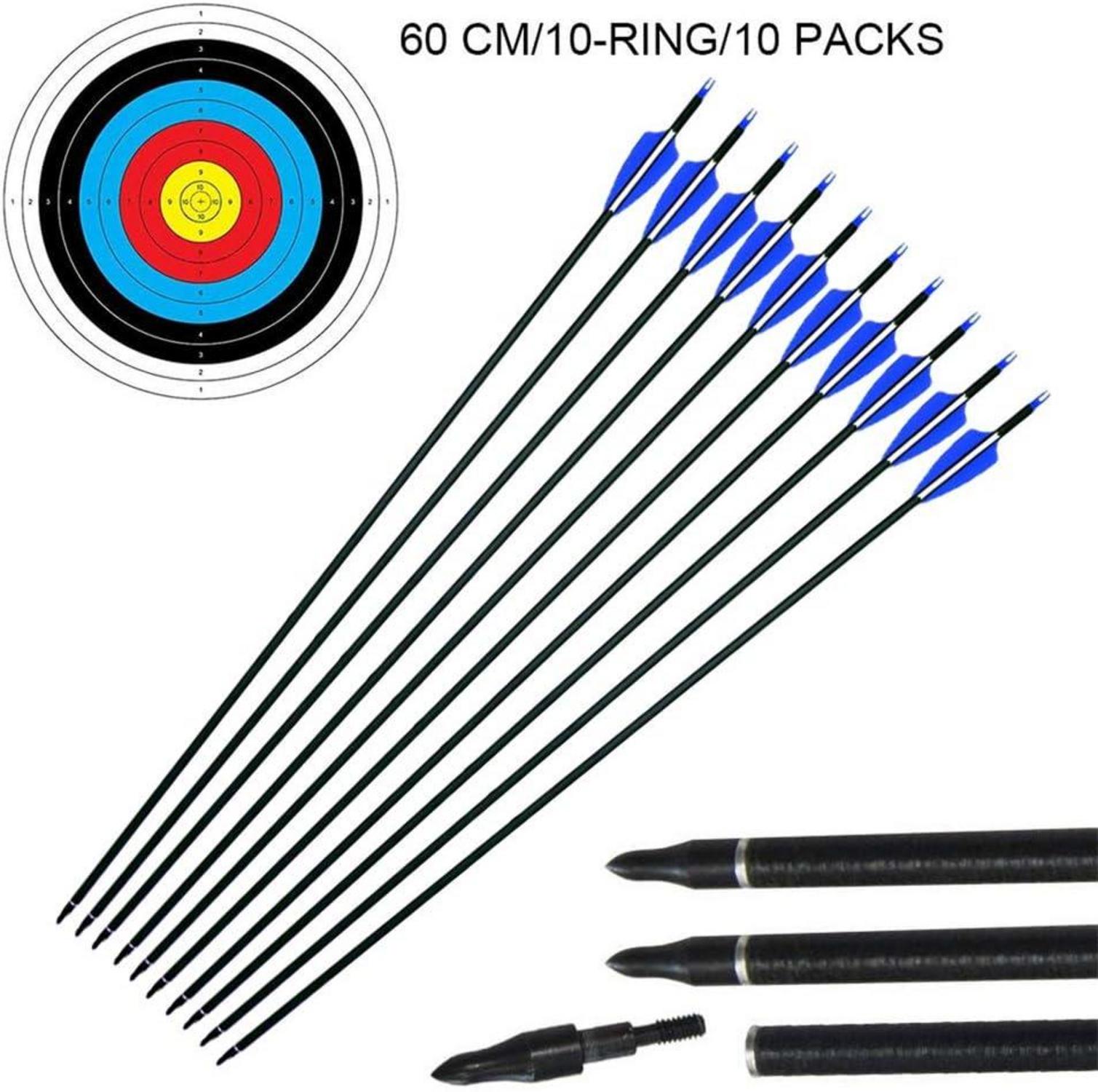 Dostyle Recurve Bogen und Pfeil Set 40lbs Outdoor Bogenschießen Zubehör