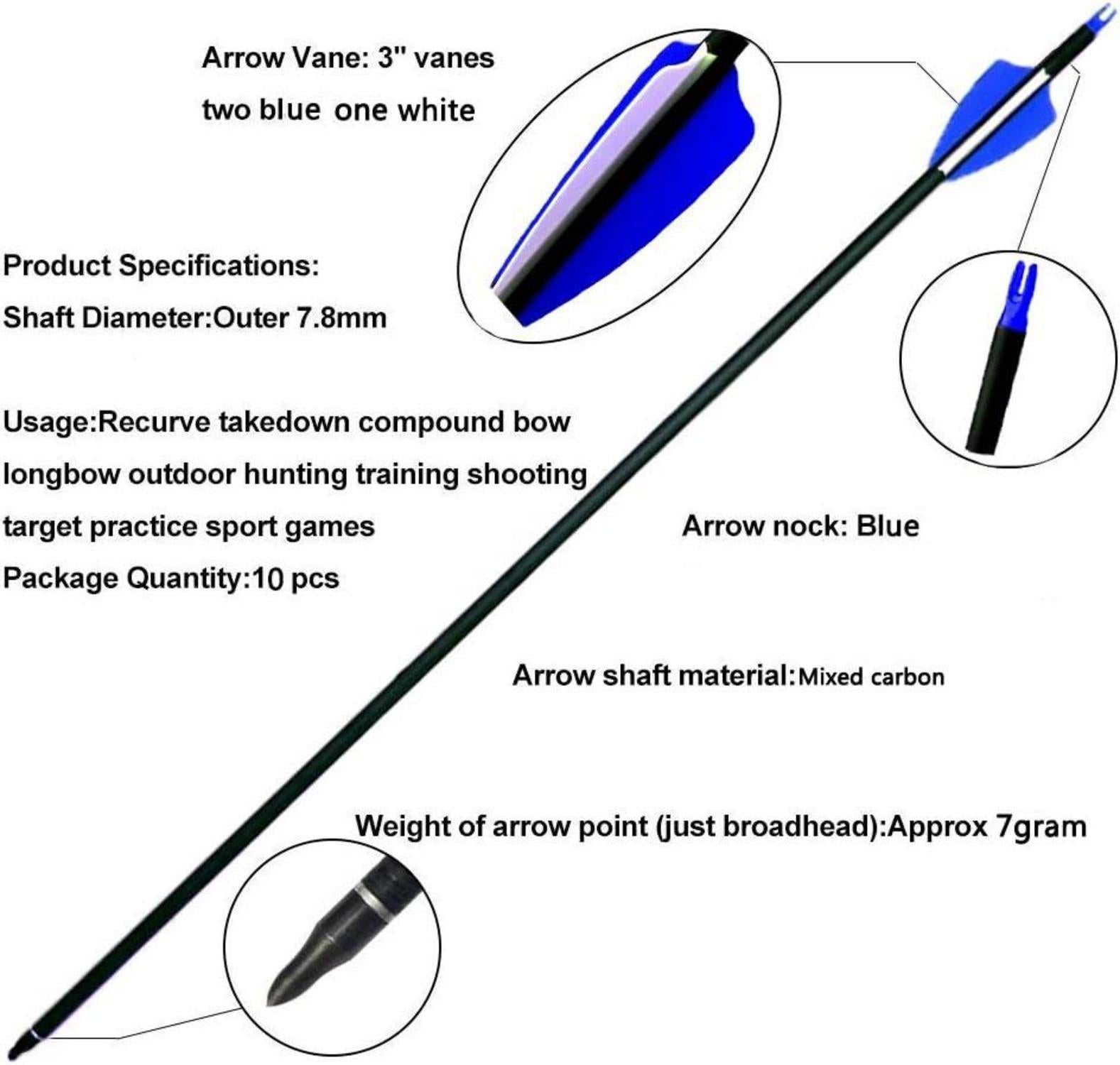 Dostyle Recurve Bogen Pfeil Set 40lbs Erwachsene Anfänger Bogenschießen