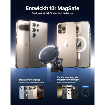 Andobil Handyhalterung Auto MagSafe 12xN55 Magnete iPhone