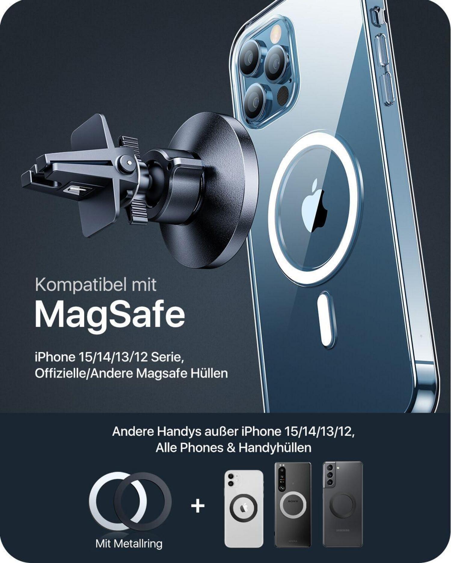 Andobil Autohalterung Magnetisch für iPhone Samsung Magnetische Handyhalter Auto Lüftung Magsafe Halterung