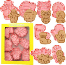 Weihnachtsmann-Kopf 3D-Ausstechformen-Set 8-teilig