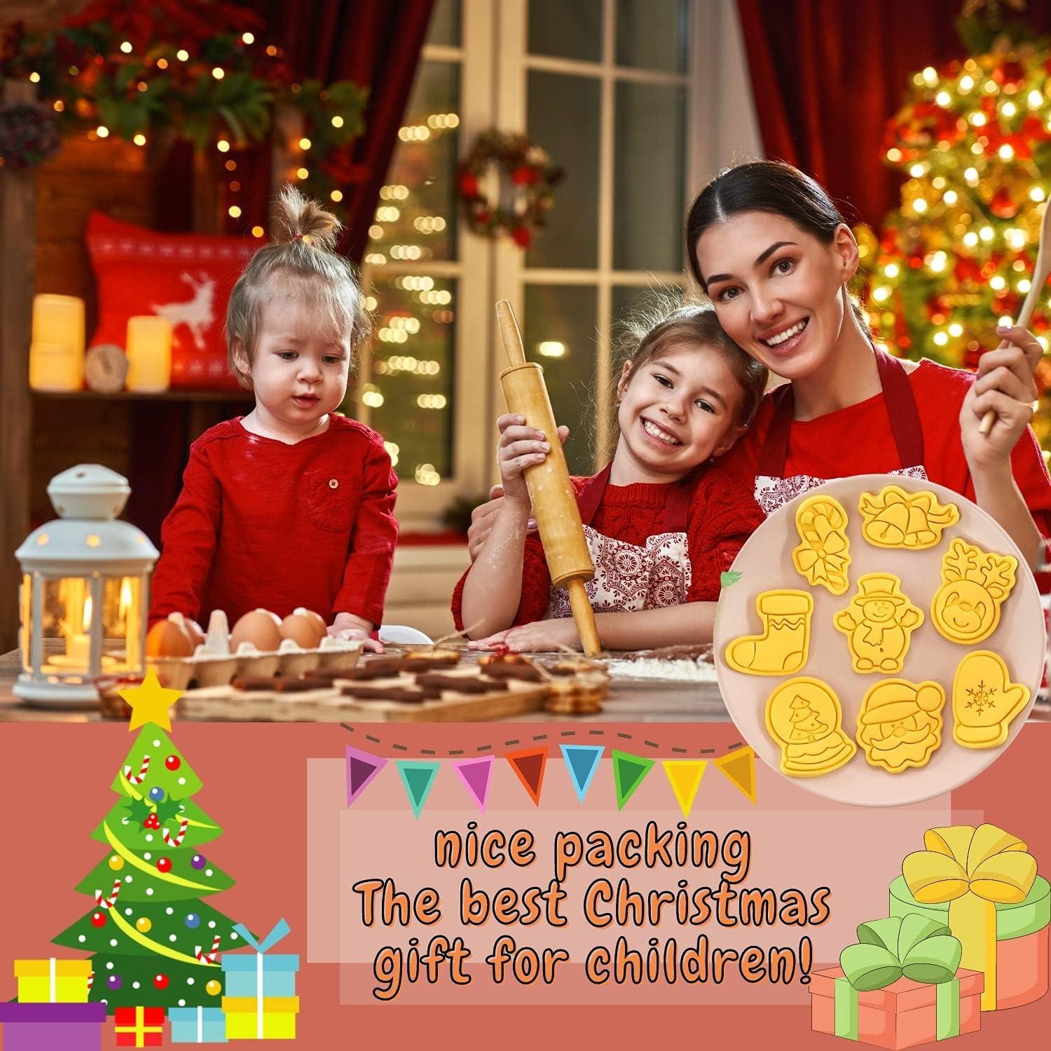 Weihnachts-Ausstechformen-Set 8-teilig Backwerkzeuge Weihnachtsmann Schneemann