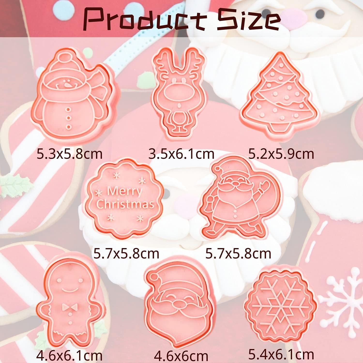 Weihnachts-Ausstechformen Set Kunststoff Lebkuchenmann Schneeflocke Schneemann