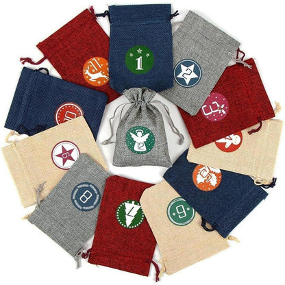 Adventskalender Stoffbeutel zum Befüllen 24
