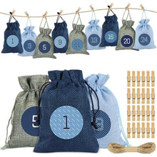Sprinlot Adventskalender 24 Weihnachtskalender Stoffbeutel