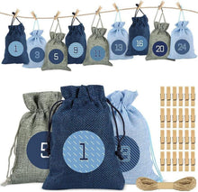 Adventskalender Stoffbeutel Weihnachtskalender Säckchen