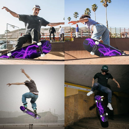 LAYENNE Skateboard 31 Zoll komplett mit ABEC-11 Lager, Ahorn