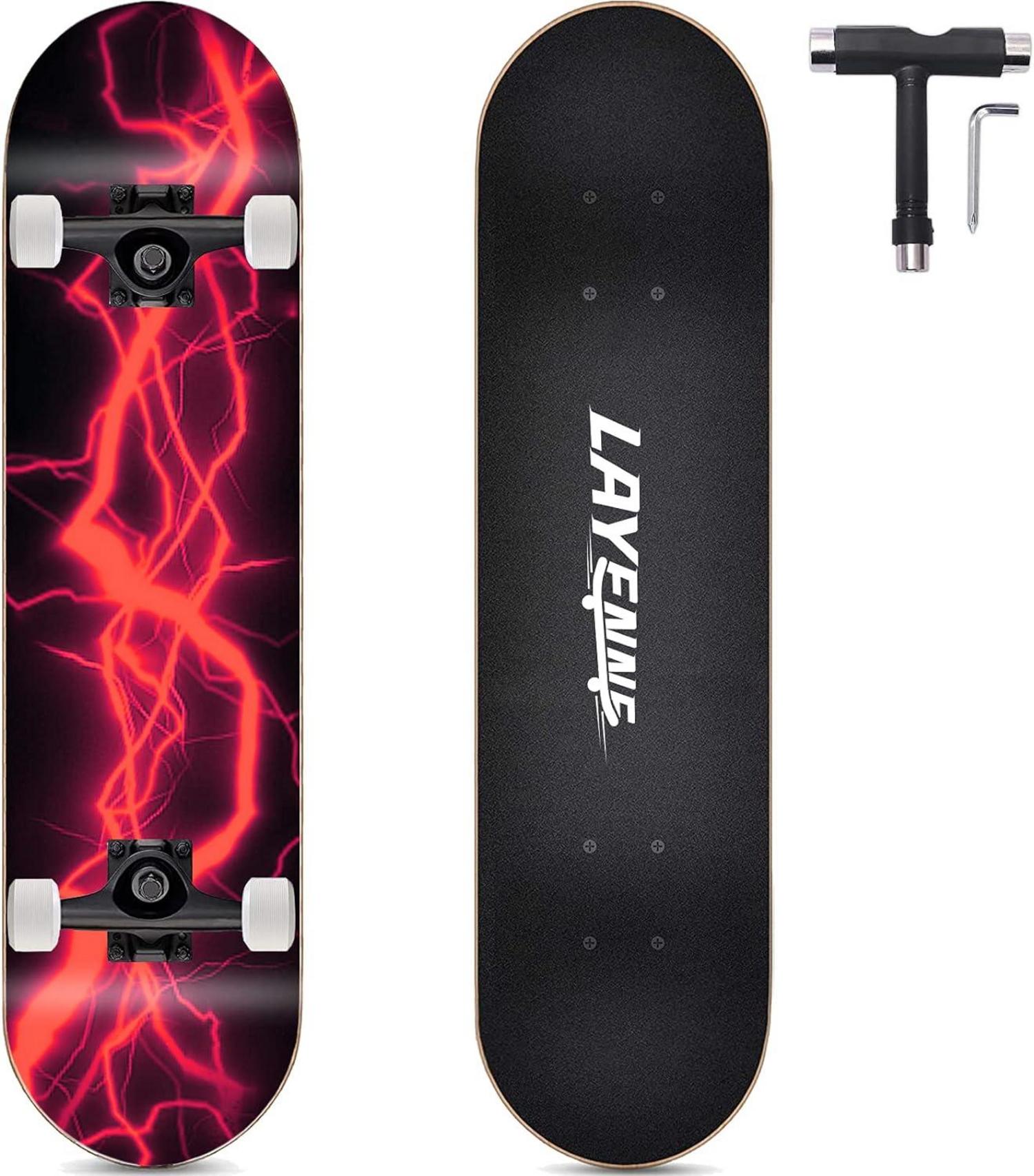 Skateboard 31 Zoll Ahorn Deck ABEC-11 Halterung