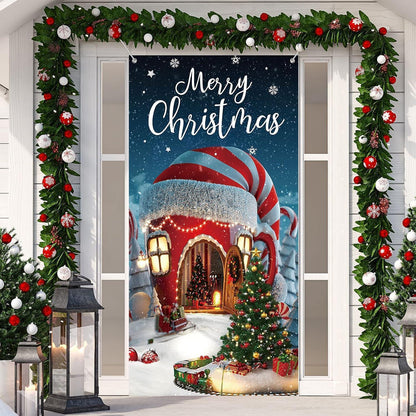 Weihnachts Türbanner Frohe Weihnachten 180x90cm Polyester