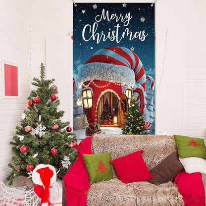 Weihnachts Türbanner Frohe Weihnachten 180x90cm Polyester