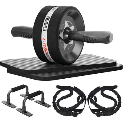 EnterSports 6-in-1 Bauchroller Set mit Fitnessband und