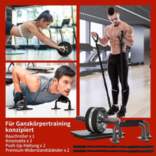 EnterSports 6-in-1 Bauchroller Set mit Fitnessband und