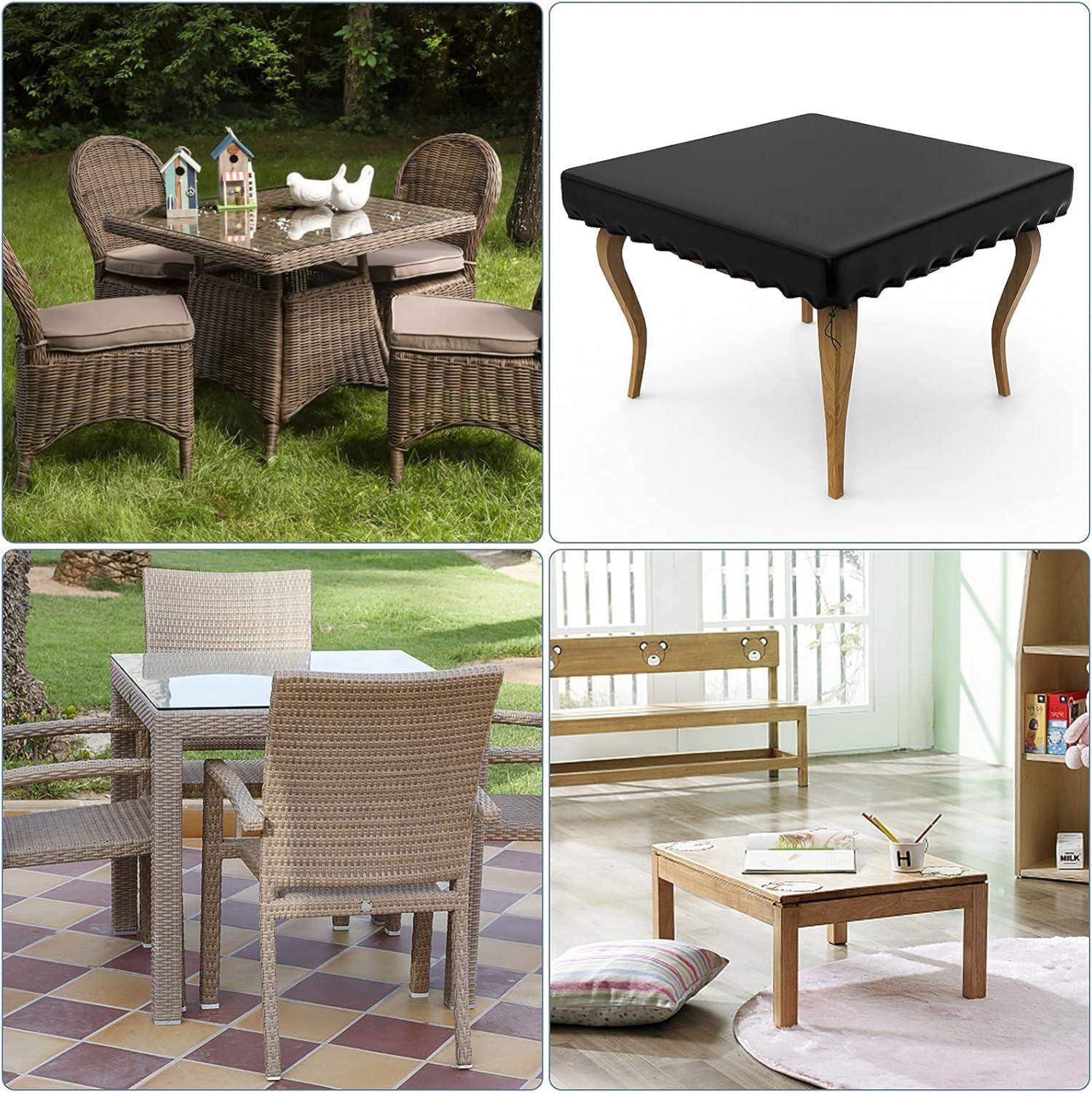 Nomiou Gartentisch Abdeckung 92x92x16cm wasserdicht Oxford-Gewebe