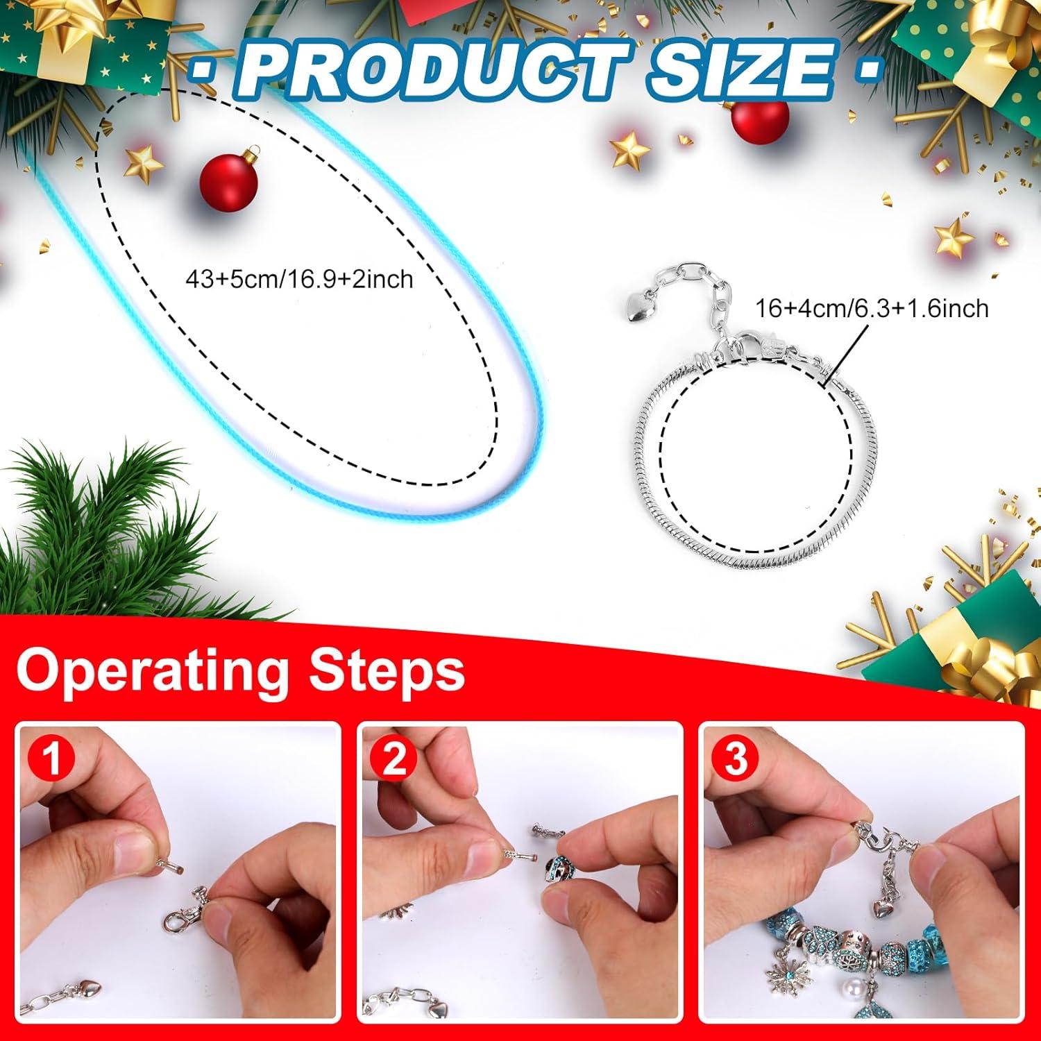 Himmelblau Schmuck Adventskalender Mädchen 2024 DIY Perlen