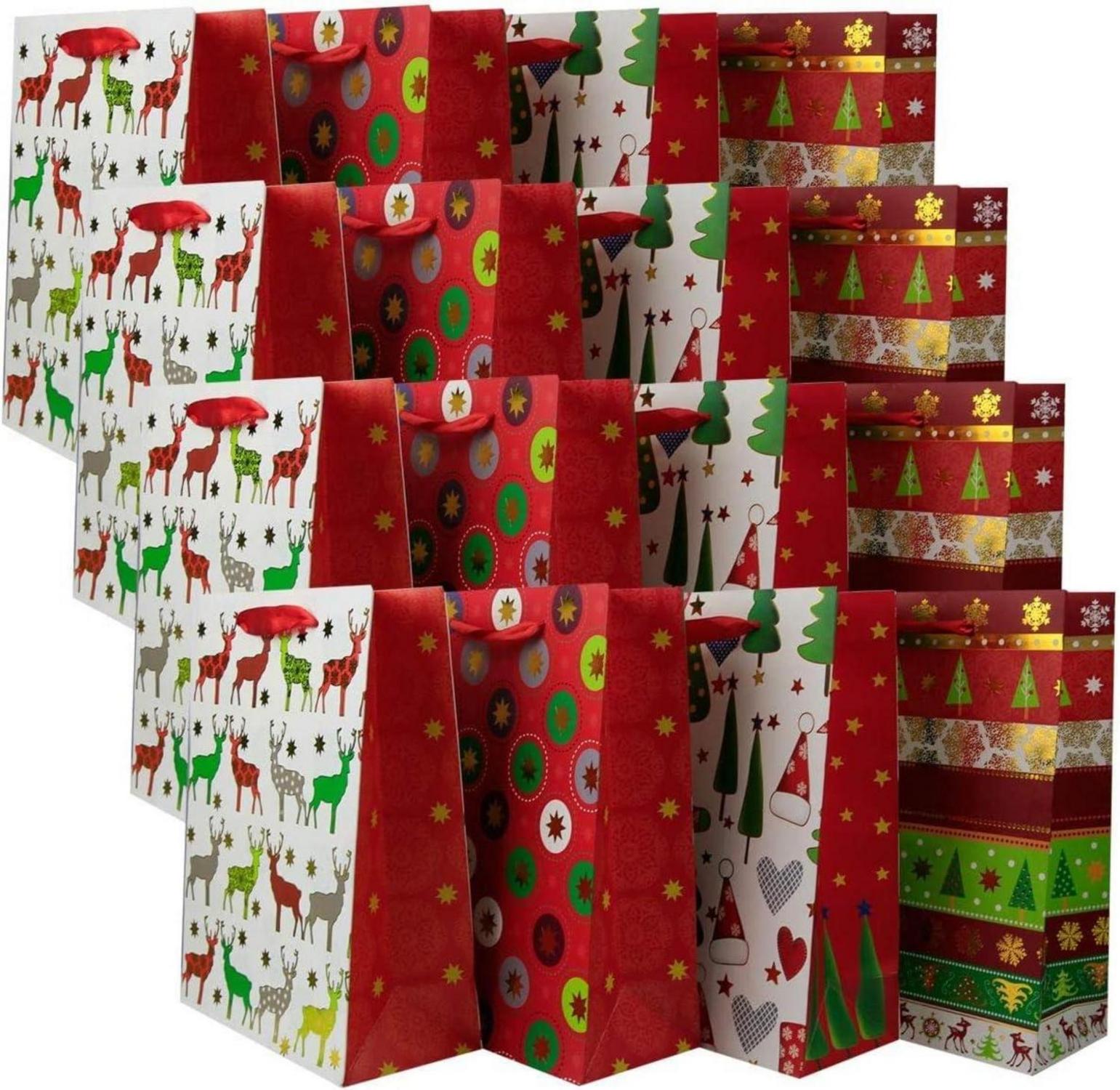 Weihnachtstüten 12 Stück Geschenktüte 32x26x12cm Weihnachtsthemen 4