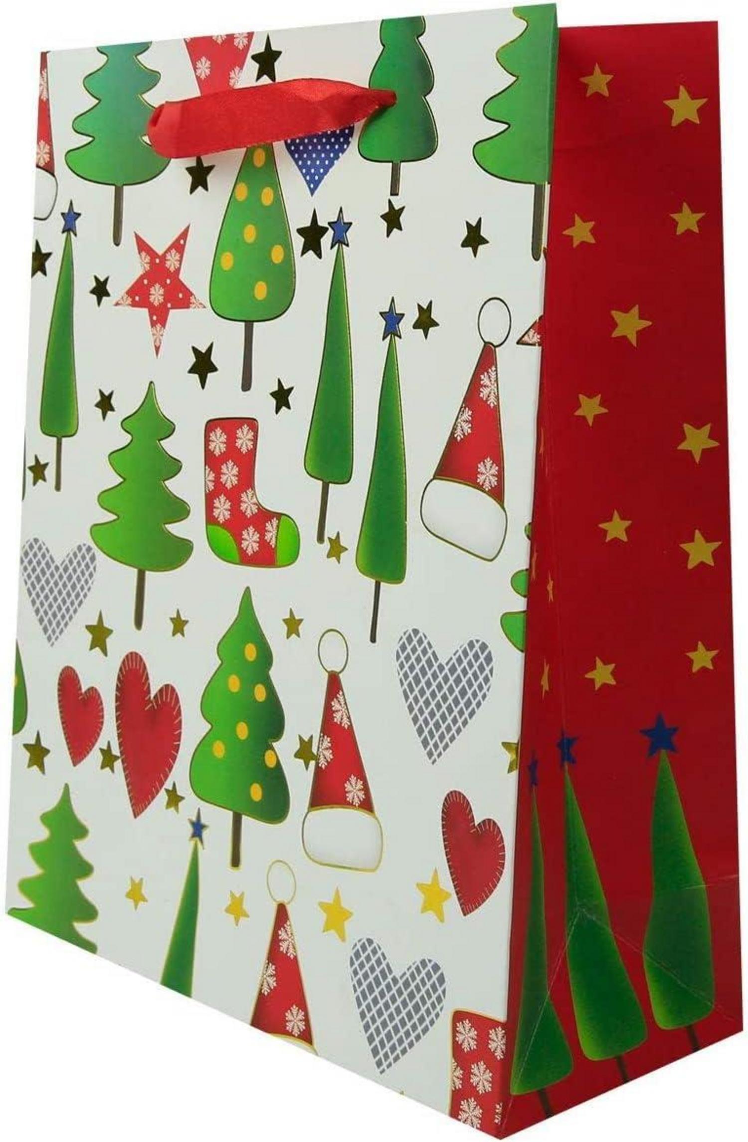 Weihnachtstüten 12 Stück Geschenktüte 32x26x12cm Weihnachtsthemen 4