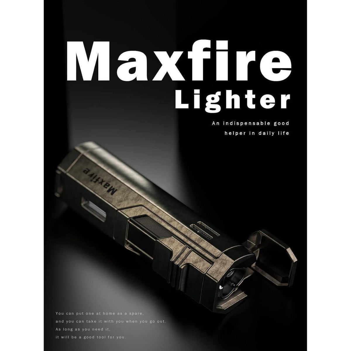 Maxfire Jetfeuerzeug 3 Flammen, Nachfüllbar & Einstellbar