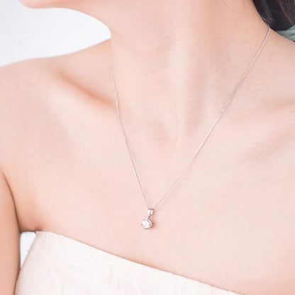 Ewige Echte Rose mit Halskette und Ohrringen in Geschenkbox