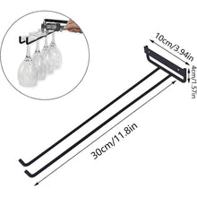 Weinglashalter 4er Bar Zubehör Unter Schrank Schwarz 30cm