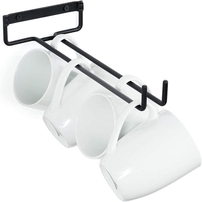 Weinglashalter 4er Bar Zubehör Unter Schrank Schwarz 30cm